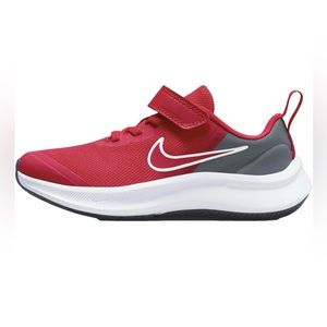 Nike Star Runner 3 Boys Shoes Size 1Y - Red/Grey